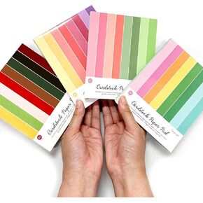 160 sheets Essential Variety Pack Cardstock Paper Pad 4 Pack 32 colors Scrapbook Decorative Paper for Card Making Journaling Origami Scrapbook Paper Scrapbooking Supplies