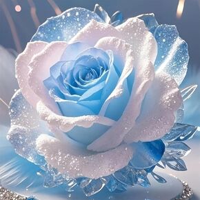 Rose Diamond Art Kits for Adults,Crystal Flower DIY Diamond Painting Kits for Adult Beginners,Full Drill Round Gem Painting Art Craft for Home Wall Decor 14x14 Inch.