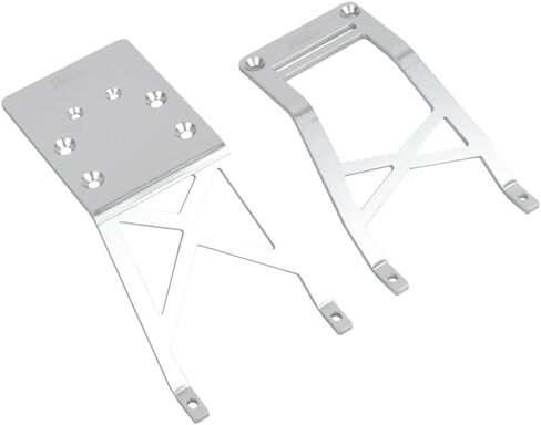 Aluminum Front/Rear Skid Plate for Traxxas 2WD Stampede Skully VXL Brushless Monster Truck (Sliver) in Saudi Arabia
