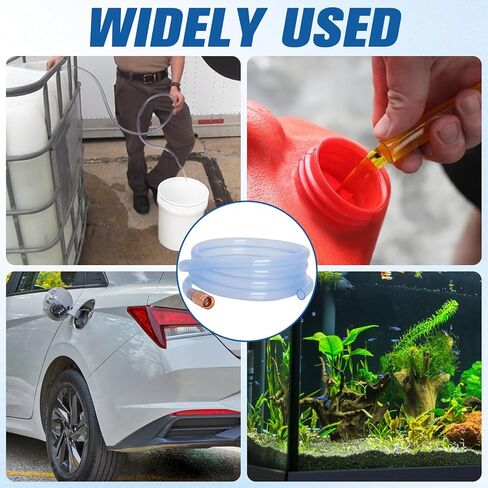 Wadoy Gas Siphon Hose Pump, Shaker Siphon for Gasoline/Fuel/Water Transfer, Safety Self Priming Hose 1/2" Valve in Kuwait