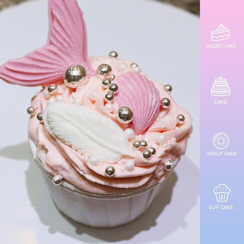 Edible Pearl Sprinkles Sugar Candy Pearls Blue 130g/4.58 Oz ، حجم مزيج ، زينة كعكة الخبز ، طبقة الآيس كريم وتزيين ملفات تعريف الارتباط ، لحفل الزفاف CHIRSTMAS لوازم in Saudi Arabia