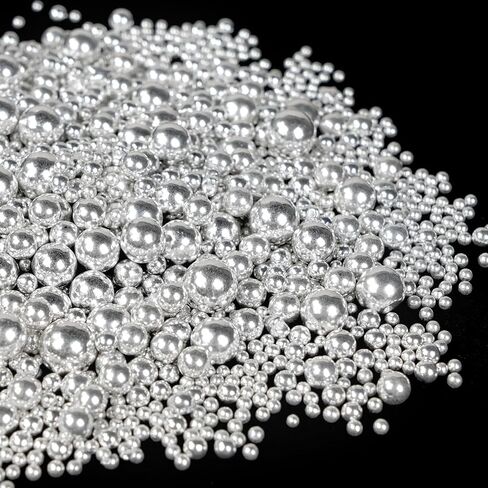 Edible Pearl Sprinkles Sugar Candy Pearls Blue 130g/4.58 Oz ، حجم مزيج ، زينة كعكة الخبز ، طبقة الآيس كريم وتزيين ملفات تعريف الارتباط ، لحفل الزفاف CHIRSTMAS لوازم in Saudi Arabia