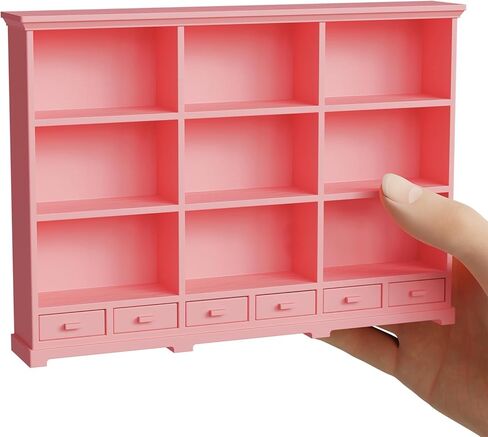 Dollhouse Bookshelf في مقياس 1:12 ، جزء من أثاث وملحقات منزل دمية مع تصميم واقعي ، يقدم هذا الكتب المصغرة هدية مدروسة للأطفال وعشاق DIY in Kuwait