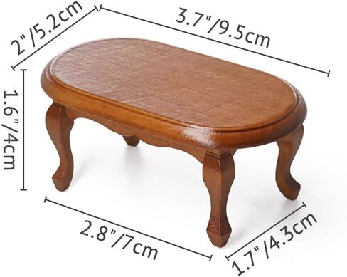 طاولة Dollhouse Dollhouse الأثاث المصغر: 1/12 Scale Doll House Coffee Table - Table Mini in Kuwait