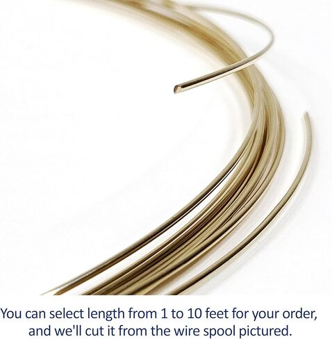 16 مقياسًا ، جولة ، نصف صلب ، 14/20 سلك مملوء بالذهب الأصفر - 1 قدم - لفن المجوهرات من Wizart in Kuwait