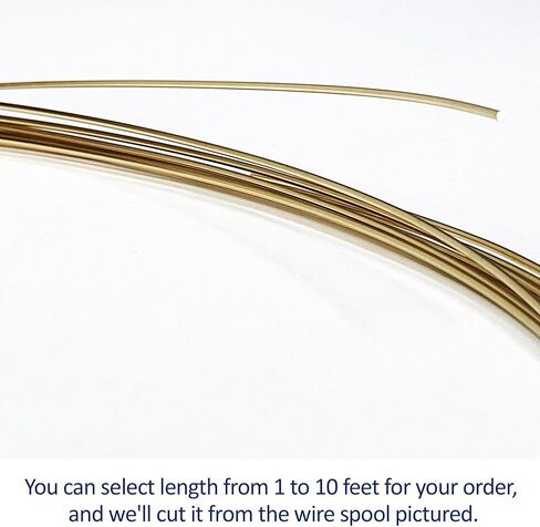 16 مقياسًا ، جولة ، نصف صلب ، 14/20 سلك مملوء بالذهب الأصفر - 1 قدم - لفن المجوهرات من Wizart in Kuwait