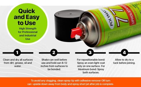 Polymat 777 Spray Glue Upholstery Adhesive, 12 Ounce (Pack of 1) (1) in Saudi Arabia