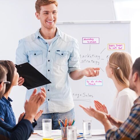 Leinuosen 40 Pcs Magnetic Dry Erase Labels Name Plate Tags Flexible Reusable Magnetic Label Stickers for Classroom Office Whiteboard Refrigerator Locker Shelf Craft(White,2 x 4.5 Inch) in Kuwait