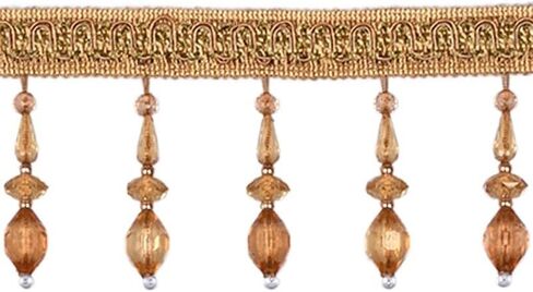 Fringe Trim Tassel,Crystal Beaded Pendant Tassel, Tassel Trimming Wedding Decor (Color : Gold) (Color : Purple) (Dark Blue)(Dark Green) in Saudi Arabia