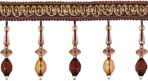 Fringe Trim Tassel,Crystal Beaded Pendant Tassel, Tassel Trimming Wedding Decor (Color : Gold) (Color : Purple) (Dark Blue)(Dark Green) in Saudi Arabia