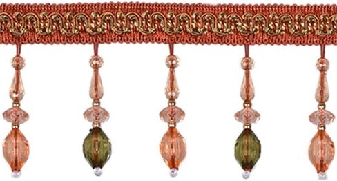 Fringe Trim Tassel,Crystal Beaded Pendant Tassel, Tassel Trimming Wedding Decor (Color : Gold) (Color : Purple) (Dark Blue)(Dark Green) in Saudi Arabia