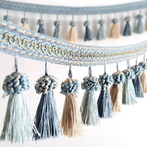 Fringe Trim Tassel,Crystal Beaded Pendant Tassel, DIY Home Tablecloth Lampshades Decoration (Color : 8, Size : 1 Meter) (Color : 7, Size : 1 Meter(7) in Kuwait