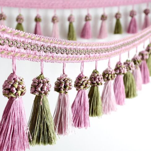 Fringe Trim Tassel,Crystal Beaded Pendant Tassel, DIY Home Tablecloth Lampshades Decoration (Color : 8, Size : 1 Meter) (Color : 7, Size : 1 Meter(7) in Kuwait
