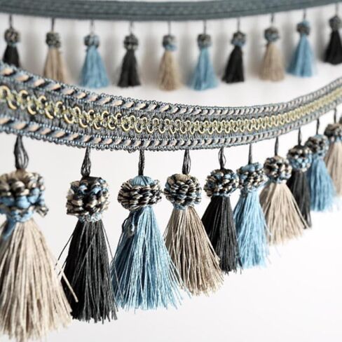 Fringe Trim Tassel,Crystal Beaded Pendant Tassel, DIY Home Tablecloth Lampshades Decoration (Color : 8, Size : 1 Meter) (Color : 7, Size : 1 Meter(7) in Kuwait