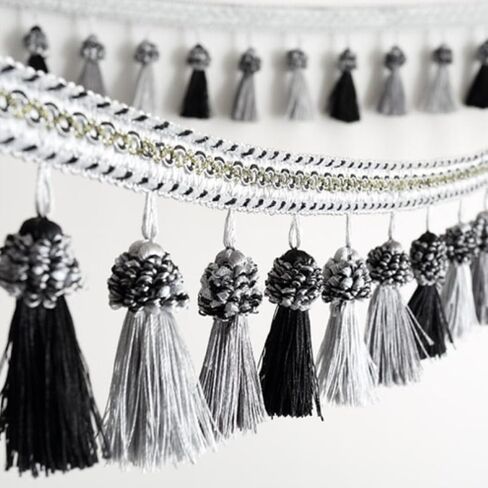Fringe Trim Tassel,Crystal Beaded Pendant Tassel, DIY Home Tablecloth Lampshades Decoration (Color : 8, Size : 1 Meter) (Color : 7, Size : 1 Meter(7) in Kuwait