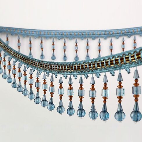 Fringe Trim Tassel,Crystal Beaded Pendant Tassel, Home Decoration (Color : 3) (Color : 4) (14)(One Size) in Saudi Arabia