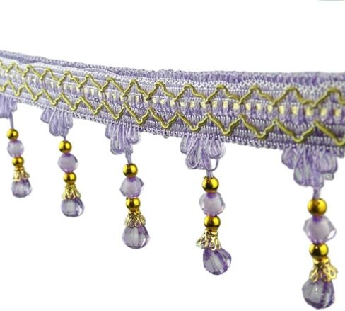 شرابة القطع الهامش ، شرابة القلادة بالخرز الكريستال ، ديكور أريكة المنزل (اللون: 6) (اللون: 9) (9) in Kuwait