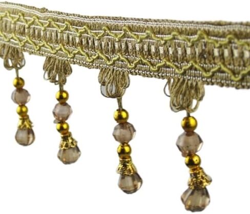 Fringe Trim Tassel,Crystal Beaded Pendant Tassel, Home Sofa Decoration (Color : 6) (Color : 9)(9) in Saudi Arabia
