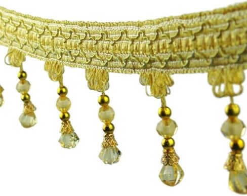 Fringe Trim Tassel,Crystal Beaded Pendant Tassel, Home Sofa Decoration (Color : 6) (Color : 9)(9) in Saudi Arabia