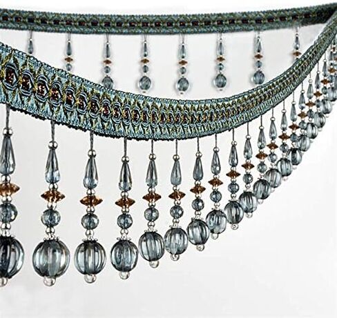 شرابة القطع الهامش ، شرابة القلادة بالخرز الكريستال ، ديكور المنزل DIY (اللون: 5) (اللون: 11) (6) in Saudi Arabia