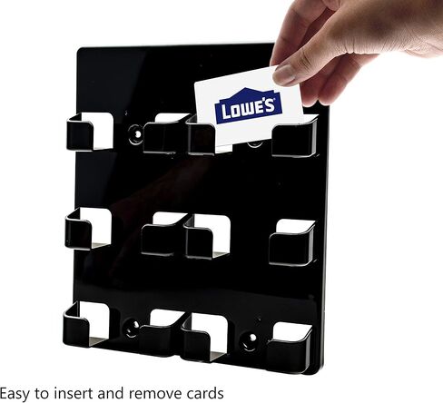 Marketing Holders Hanging Business Card Holder 5 Pocket Vertical Clear Acrylic Wall Mount with Hardware for 3.5" x 2" Gift and Appointment Cards Multi Slot Space Saver Travel Agents Restaurants in Saudi Arabia
