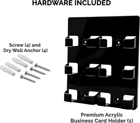 Marketing Holders Hanging Business Card Holder 5 Pocket Vertical Clear Acrylic Wall Mount with Hardware for 3.5" x 2" Gift and Appointment Cards Multi Slot Space Saver Travel Agents Restaurants in Saudi Arabia