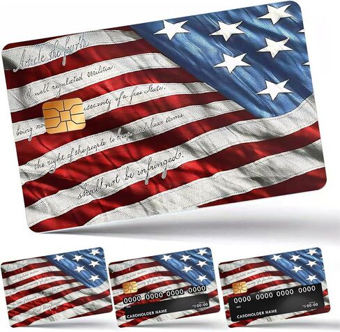 Credit Card Skin 4pcs Card Covering Personalizing Bank Card, Debit Card Skin - Card Stickers for Debit Cards (Blue) in Saudi Arabia