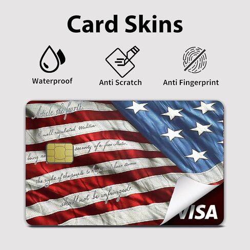 Credit Card Skin 4pcs Card Covering Personalizing Bank Card, Debit Card Skin - Card Stickers for Debit Cards (Blue) in Saudi Arabia