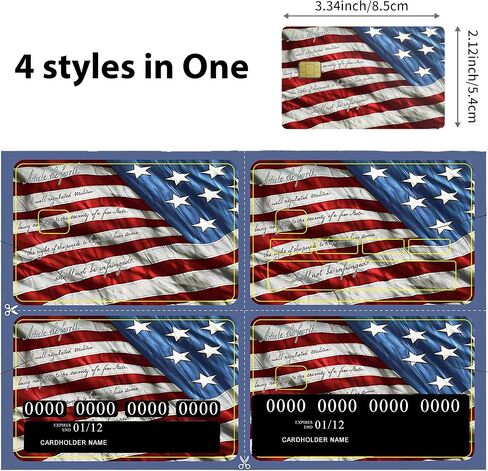 Credit Card Skin 4pcs Card Covering Personalizing Bank Card, Debit Card Skin - Card Stickers for Debit Cards (Blue) in Saudi Arabia