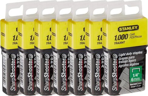 Stanley Tra204T 1/4 Inch Light Duty Narrow Crown Staples, Pack of 1000 (2 pack) in Saudi Arabia