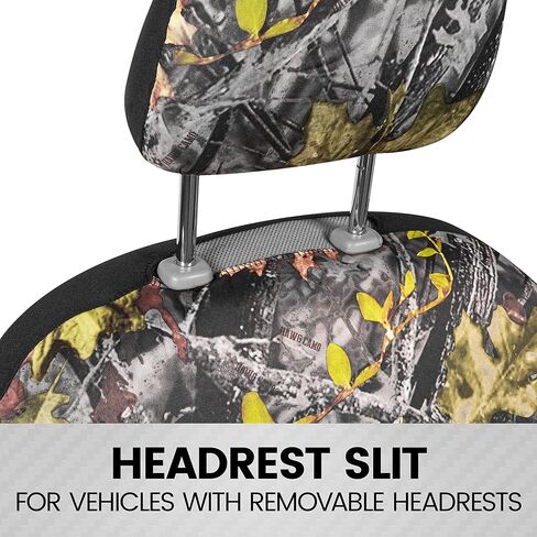 أغطية مقاعد السيارة BDK Mossy Oak Camo - مجموعة كاملة مع غطاء عجلة القيادة ومنصات حزام الأمان - نمط تمويه الغابة للسيارات والشاحنات وسيارات الدفع الرباعي in Kuwait