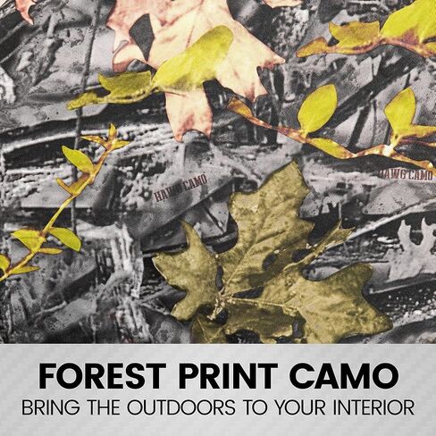أغطية مقاعد السيارة BDK Mossy Oak Camo - مجموعة كاملة مع غطاء عجلة القيادة ومنصات حزام الأمان - نمط تمويه الغابة للسيارات والشاحنات وسيارات الدفع الرباعي in Kuwait