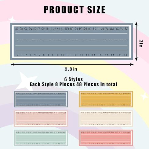 Whaline 48pcs Boho Color Name Name Tags MulticoLor Planting Classroom Bulletin Board Label in Saudi Arabia