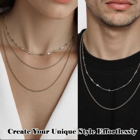 Cross Chain Jewelry Making - 9.8ft 3m Silver Stainless Steel Link Chain Supplies Bulk DIY Necklace Bracelet Hat Chains Decoration in Kuwait