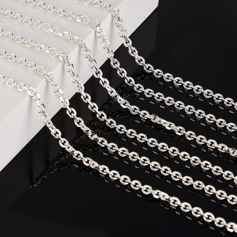 KYUNHOO 16.4 FT/5M Silver Chain for Jewelry Making Four Leaf Clover Decoration Cable Chains Link on Bulk with Jewelry Clasps for Women DIY Crafts in Saudi Arabia