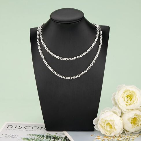 KYUNHOO 16.4 FT/5M Silver Chain for Jewelry Making Four Leaf Clover Decoration Cable Chains Link on Bulk with Jewelry Clasps for Women DIY Crafts in Saudi Arabia