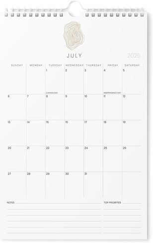 Karto Wall Calendar 2025-2026 - Vertical 11x17 inch July 2025 to December 2026 - Boost Your Productivity and Easy Planning with the Aesthetic Monthly Calendar - Zen in Kuwait