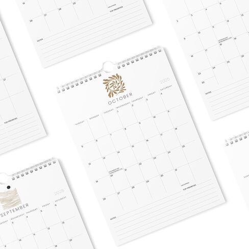 Karto Wall Calendar 2025-2026 - Vertical 11x17 inch July 2025 to December 2026 - Boost Your Productivity and Easy Planning with the Aesthetic Monthly Calendar - Zen in Kuwait