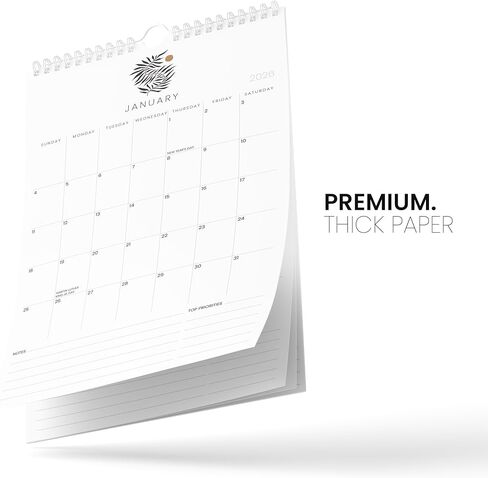 Karto Wall Calendar 2025-2026 - Vertical 11x17 inch July 2025 to December 2026 - Boost Your Productivity and Easy Planning with the Aesthetic Monthly Calendar - Zen in Kuwait