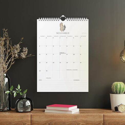 Karto Wall Calendar 2025-2026 - Vertical 11x17 inch July 2025 to December 2026 - Boost Your Productivity and Easy Planning with the Aesthetic Monthly Calendar - Zen in Kuwait