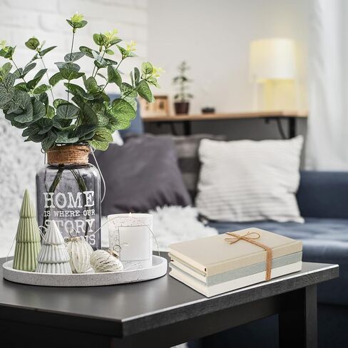 3 Pieces Linen Covered Decorative Books Set for Home Coffee Table Decor 8.5 x 5.7 Inches Faux Books with Wood Bead Garland Rustic Farmhouse Stacked Books Decor for Shelves Living Room Mantle in Kuwait