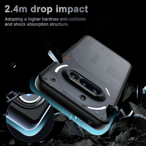 for Xiaomi Poco X6/Redmi Note 13 Pro 5G Case,high qualit,PC Material Carbon Fiber,Hard Shell,Scratch Resistant,FlexibleFull Protection,Anti-Skid-Black in Saudi Arabia