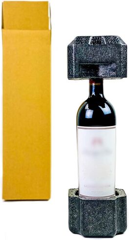 USA Universal Single Bottle Wine Sipping مربع - 1 حزمة - شاحن واقعي الكل في واحد مع رغوة PE عالية التدوير - عبوة نبيذ صديقة للبيئة وقابلة لإعادة التدوير in Kuwait