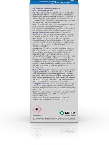 BRAVECTO Topical Solution for Cats, Flea & Tick, 12 Week Supply, >6.2-13.8 lbs., Blue Box in Saudi Arabia