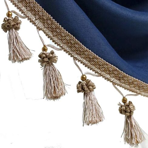 Fringe Trim Tassel,Crystal Beaded Pendant Tassel, for Curtain Clothing Decorative Sewing Supplies(White) in Saudi Arabia
