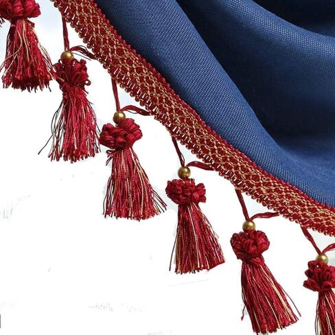 Fringe Trim Tassel,Crystal Beaded Pendant Tassel, for Curtain Clothing Decorative Sewing Supplies(White) in Saudi Arabia