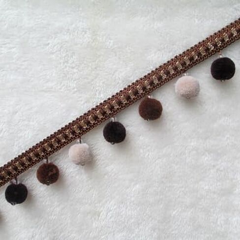 Fringe Trim Tassel,Crystal Beaded Pendant Tassel, for Sofa Tablecloth Home Decoration(Beige) in Saudi Arabia