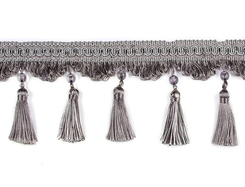 Fringe Trim Tassel,Crystal Beaded Pendant Tassel, DIY Sewing Fabric Webbing Pearl Tassels Lace (Color : Pink, Size : 2m)(Aquamarine,2m) in Saudi Arabia