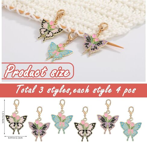 14pcs Cat Strawberry Rabbit Mushroom Schitch Markers Alloy Monicel Crochet Crochet Markers مع سحر قفل جراد البحر لخياطة حياكة نسج الملحقات DIY Craft in Saudi Arabia