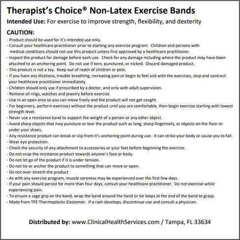 أحزمة مقاومة Therapist's Choice® للتمرين، وأربطة العلاج الطبيعي، ومجموعة أربطة مرنة وتمارين للتمدد، مناسبة لإعادة التأهيل، واليوجا، والبيلاتس، وصالة الألعاب الرياضية، والتمارين المنزلية in Kuwait